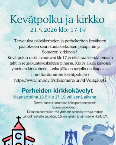 Kevätpolku ja kirkkokävelyt