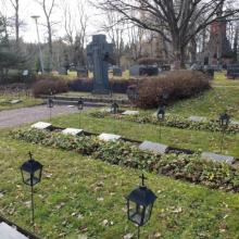 Syksyinen Somerniemen sankarihautausmaa